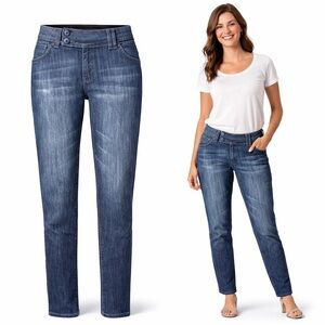Clash Jeans | Blue Denim Pants | Double Button Waist | Cotton Blend | Size 13